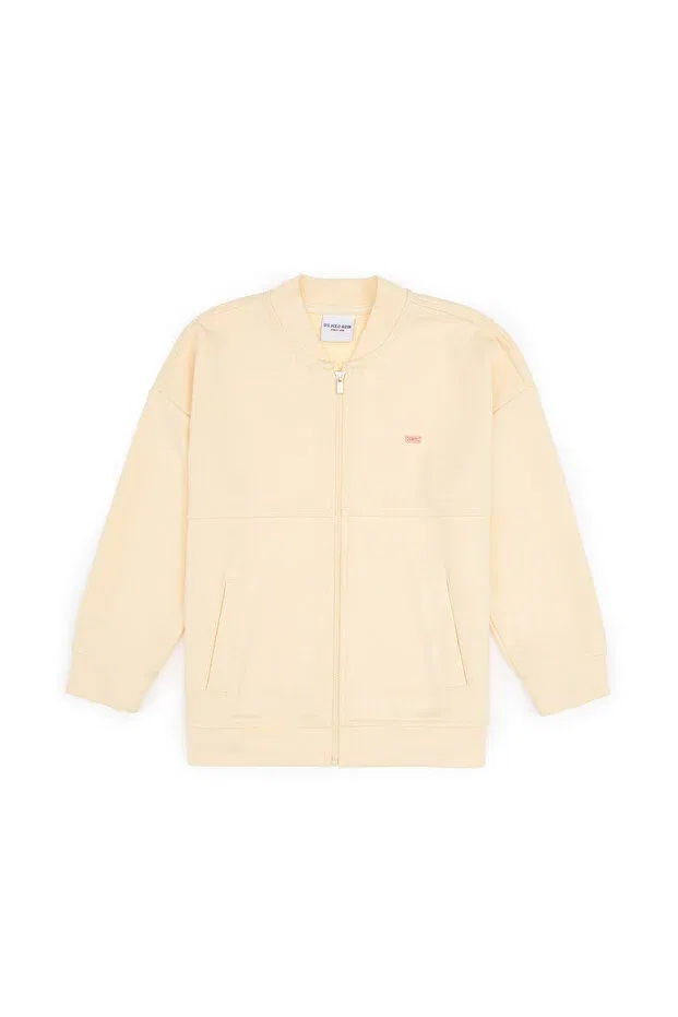 Детский кардиган для девочек на молнии U.S. Polo Assn., Vanilla — фото 4