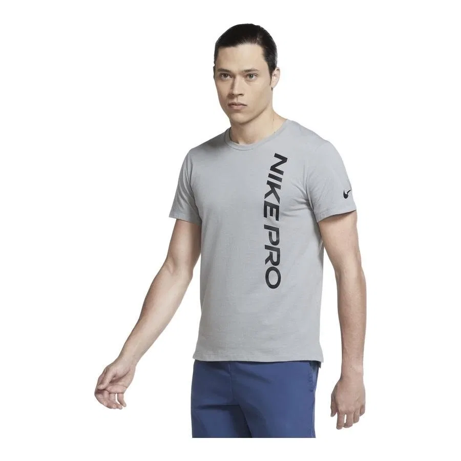 Спортивная футболка с коротким рукавом Nike Pro Men's Short-Sleeve Top CU4975-073-073, Серый — фото 2