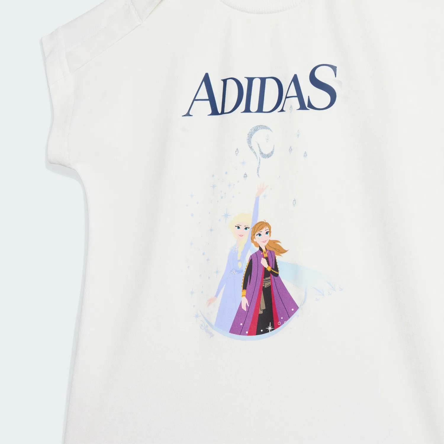 Детский комплект из футболки и шорт с принтом Elsa adidas Disney Die Eiskonigin, Цвет Weiss / Dunkelblau — фото 3