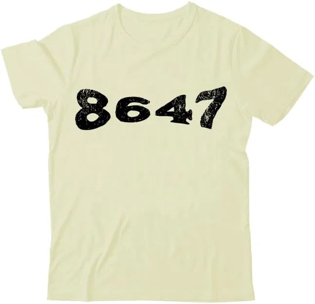 Женская футболка с принтом V-образным вырезом Retro 8647, Creamy Yellow