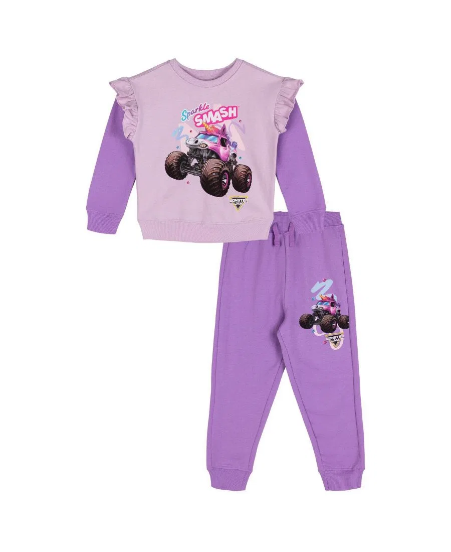 Комплект из свитшота и брюк Sparkle Smash Monster Jam, Lilac Sparkle Smash