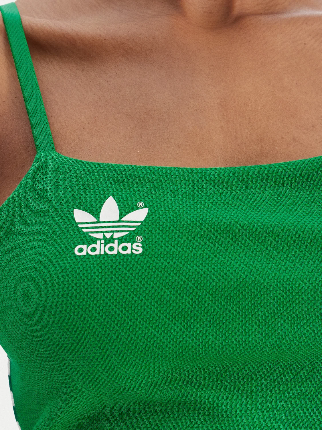 Женский топ облегающего кроя Mexico Reconstructed Bringback Adidas, зеленый — фото 4