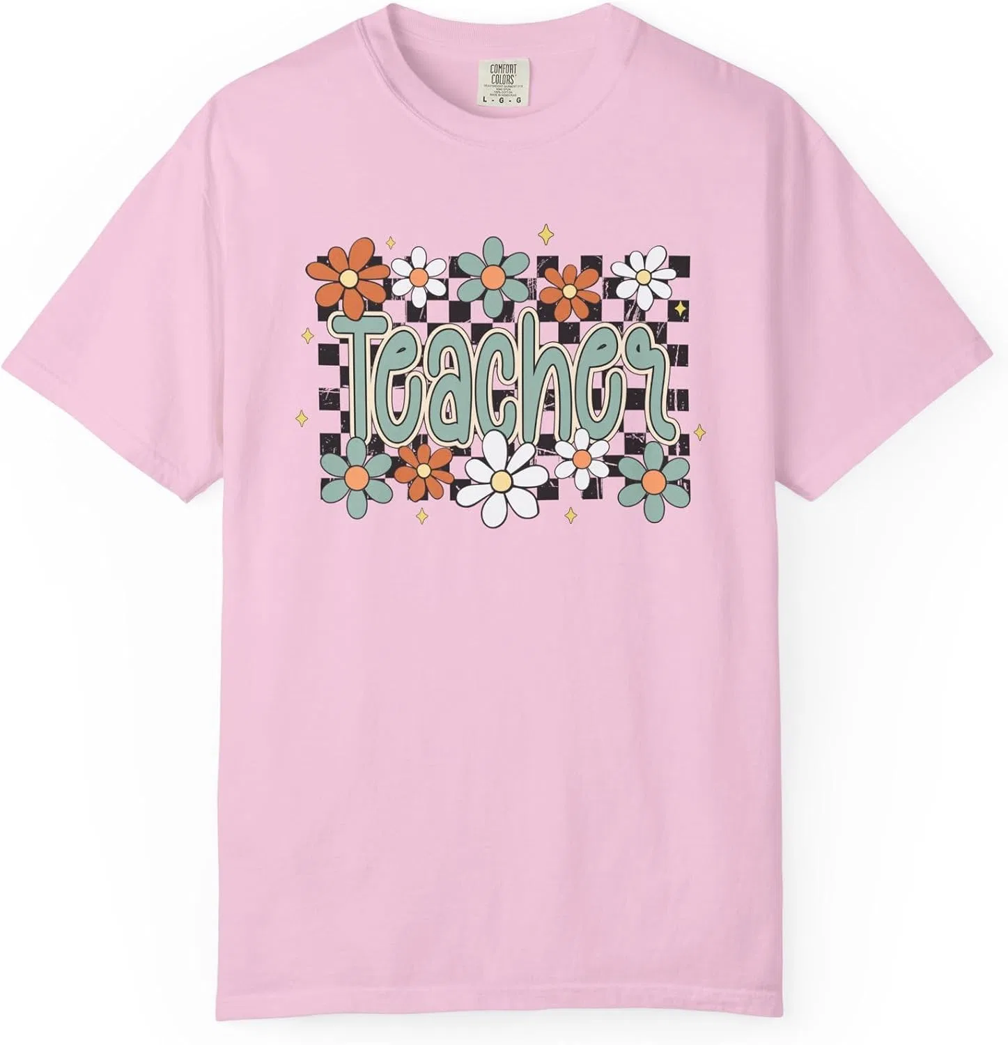 Футболка ретро с цветочным принтом Comfort Colors, Blossom