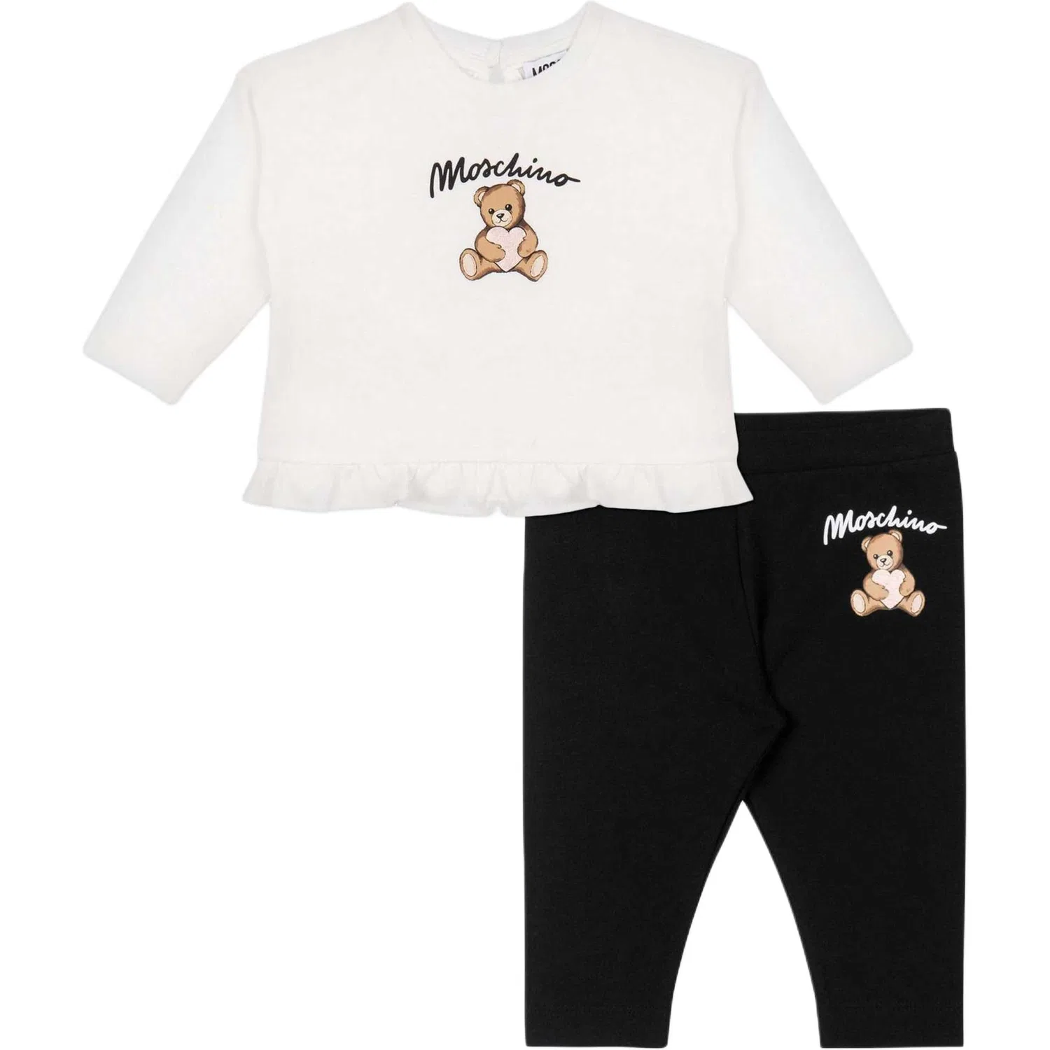 Детский спортивный комплект из 2 предметов MOSCHINO, Белый/Черный