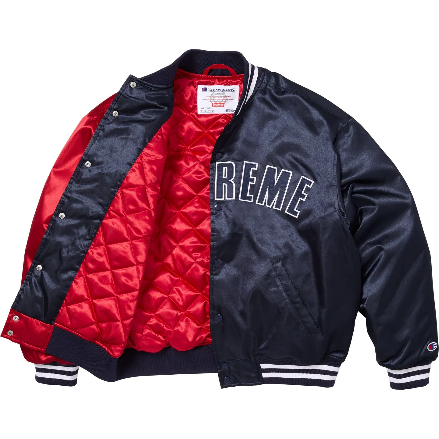 Куртка varsity из сатина Champion SS26 WEEK8, унисекс Supreme, Brown — фото 4