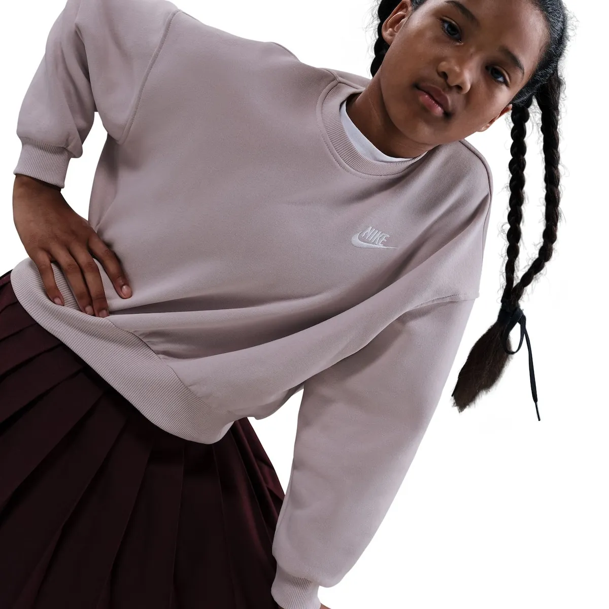 Детская толстовка Sportswear Club Fleece Nike, серый — фото 4