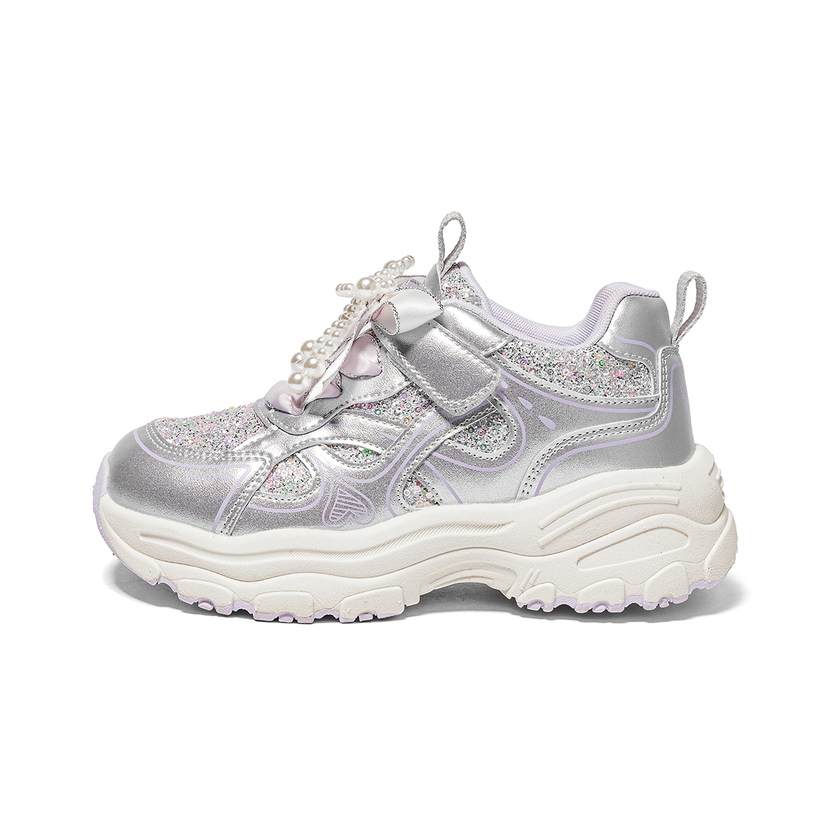 

Кроссовки Shimmering Shoes Collection Breathable Balance Kids Lifestyle Shoes Kids' Snoffy, серебряный/фиолетовый