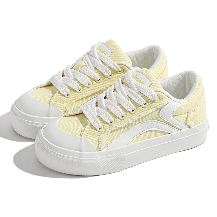 Кеды, обувь для скейтбординга Pie Shoes, женская, низкая, желтый Tuopin — фото 3