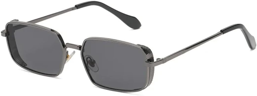 

Модные металлические солнцезащитные очки маленького прямоугольного размера для женщин в винтажном панк-стиле, металлические очки с защитой от УФ-излучения UV400 VFDHN, A