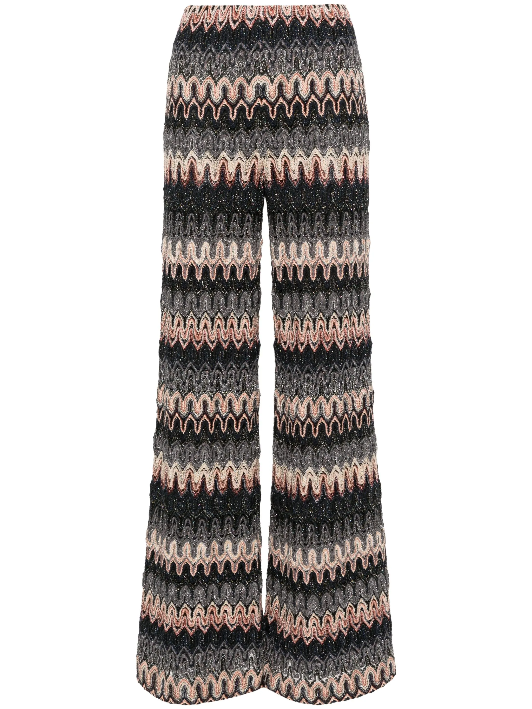 

Раскрашенные брюки с узором зигзаг и люрексом Missoni, синий