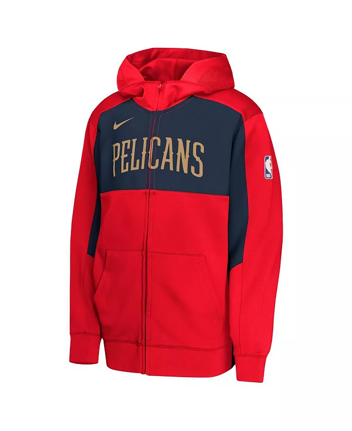 Молодежная худи New Orleans Pelicans Authentic On-Court Showtime Performance на молнии, цвет красно-синий Nike — фото 2