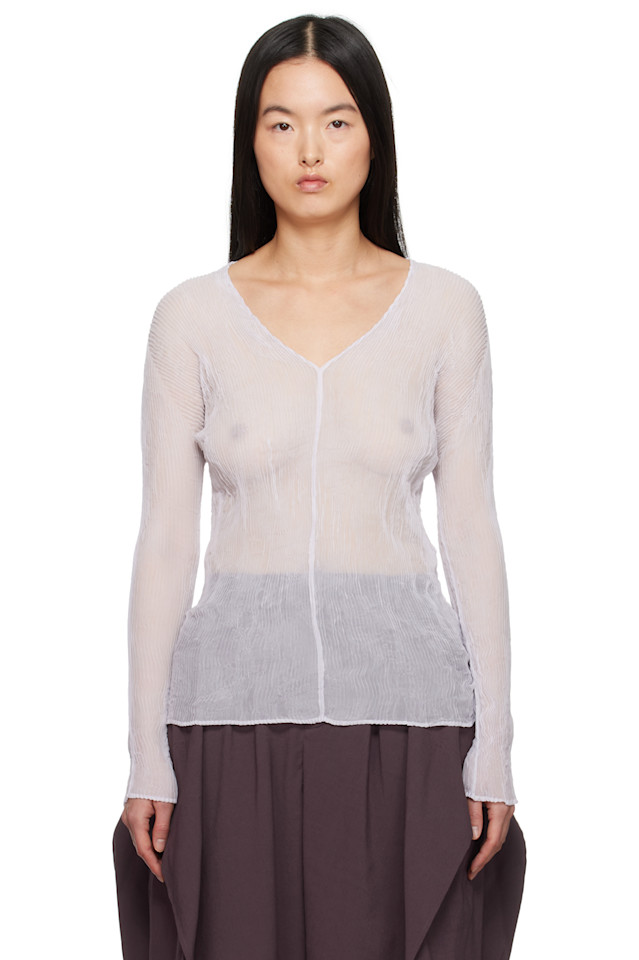 

Топ January с шифоновыми складками 1 Issey Miyake, фиолетовый