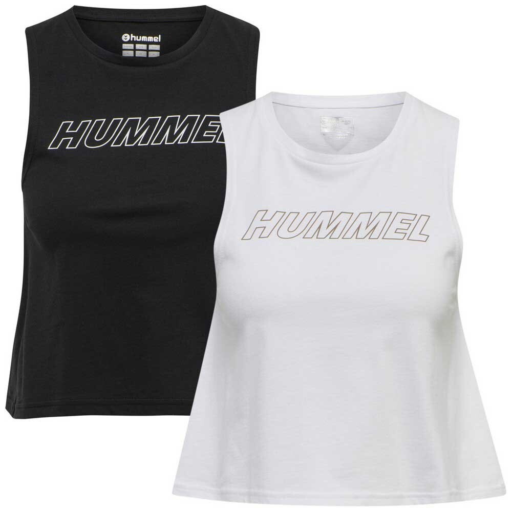 

Футболка без рукавов Hummel Cali Cropped Cotton 2 Units, разноцветный