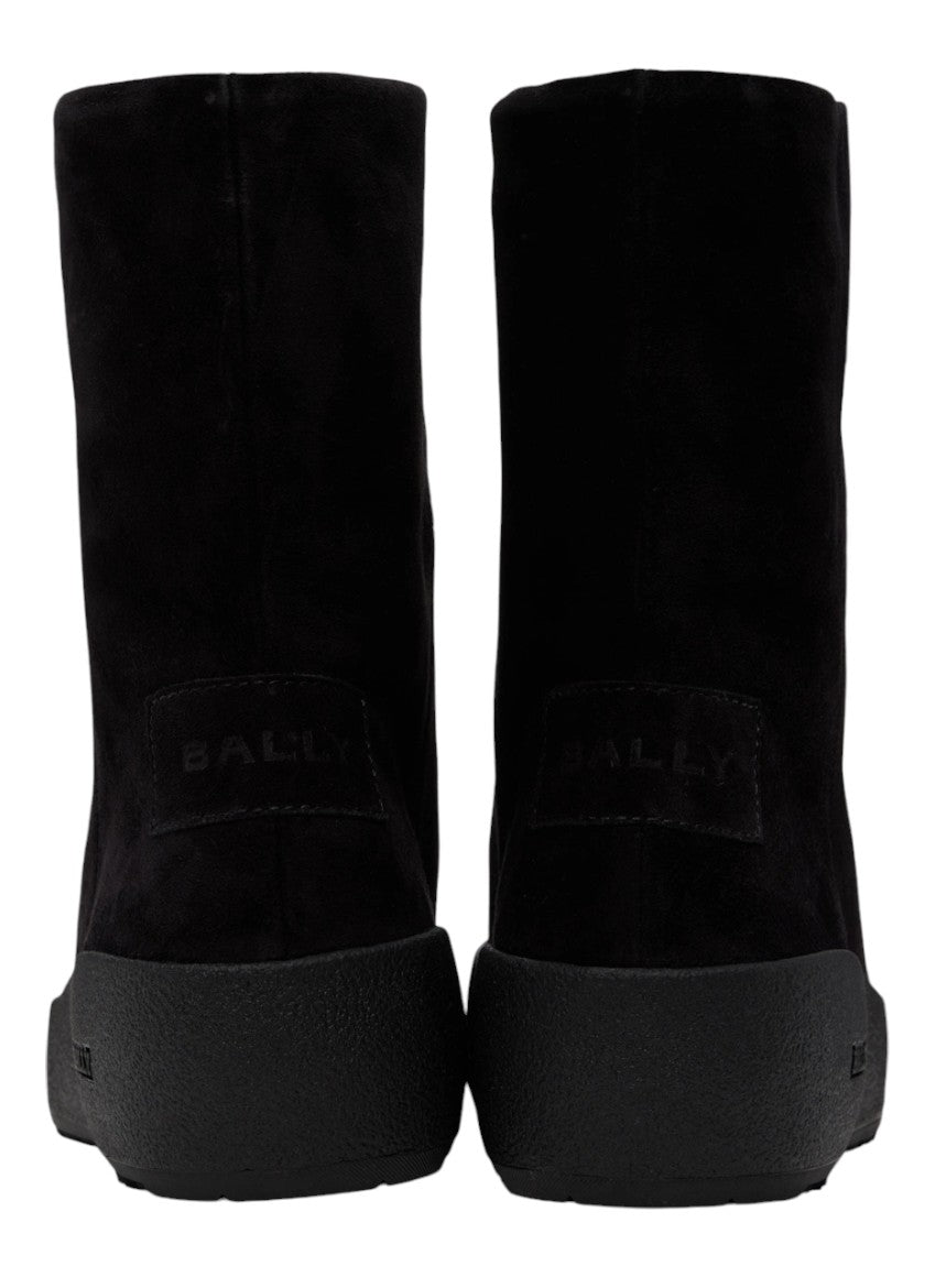 Bally GSTAAD 6302964 Женские черные замшевые кожаные ботинки с подкладкой из шерлинга — фото 4