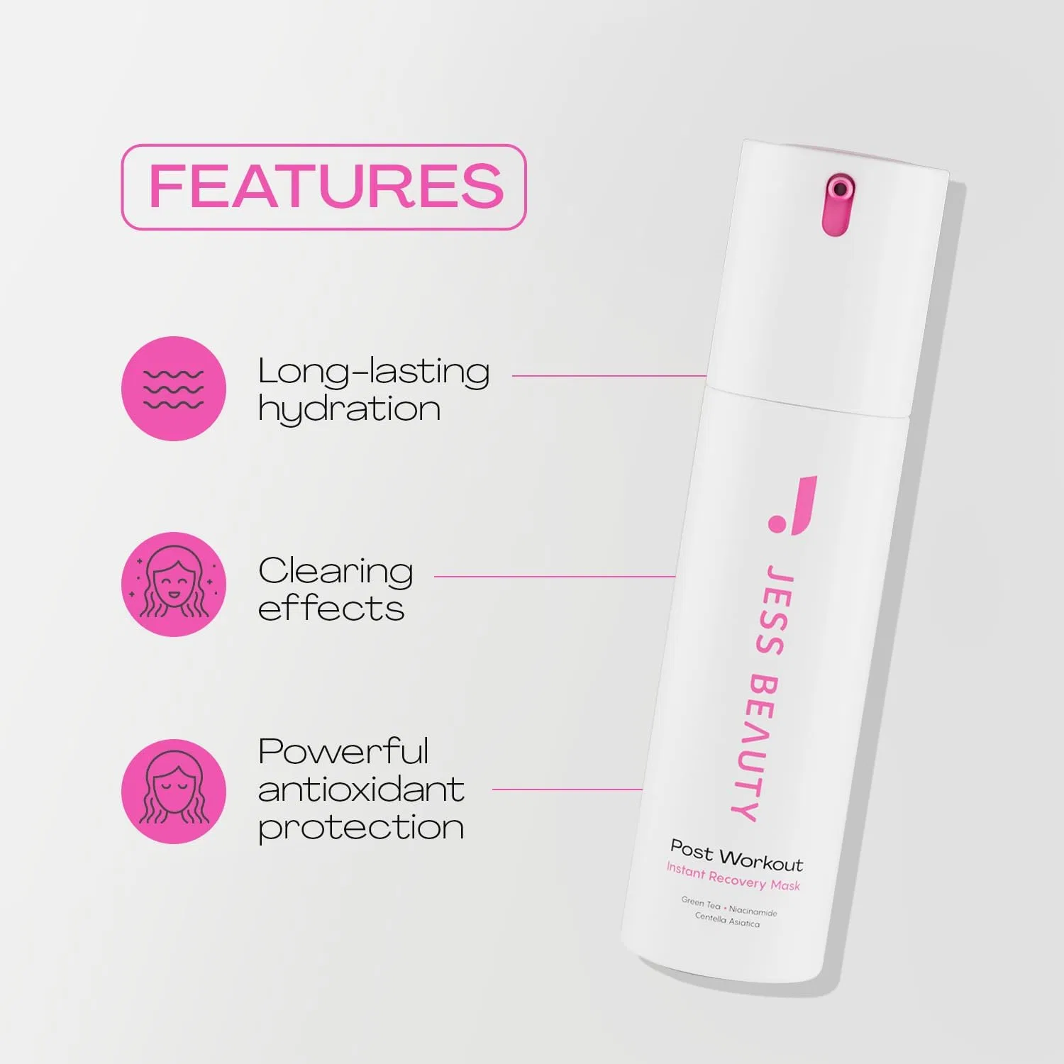 Маска для лица Jess Beauty — Гель- после тренировки, 29.57 мл — фото 3