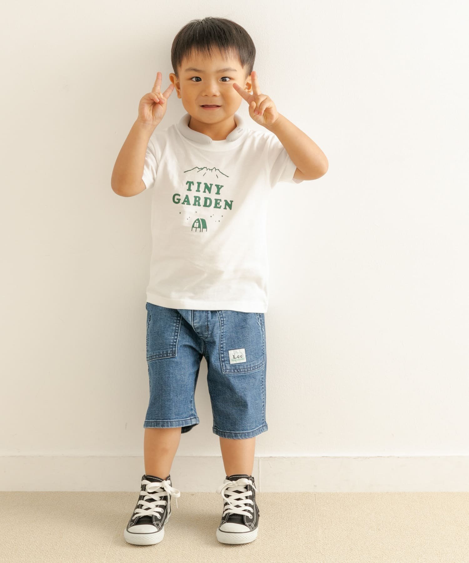 Детская футболка TINY GARDEN EKAL, White/Green — фото 4