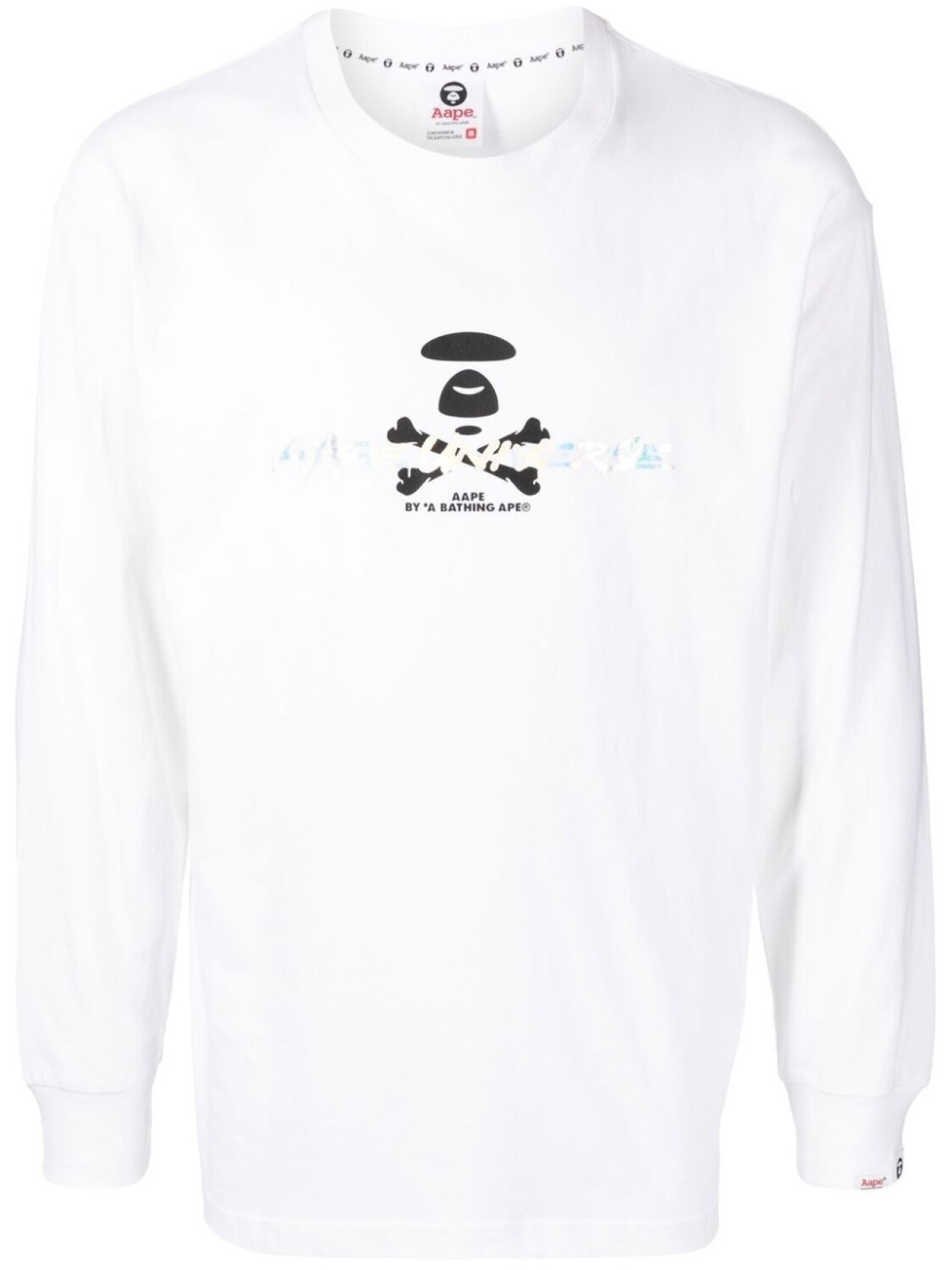 

Футболка с графичным принтом и логотипом AAPE BY *A BATHING APE, белый