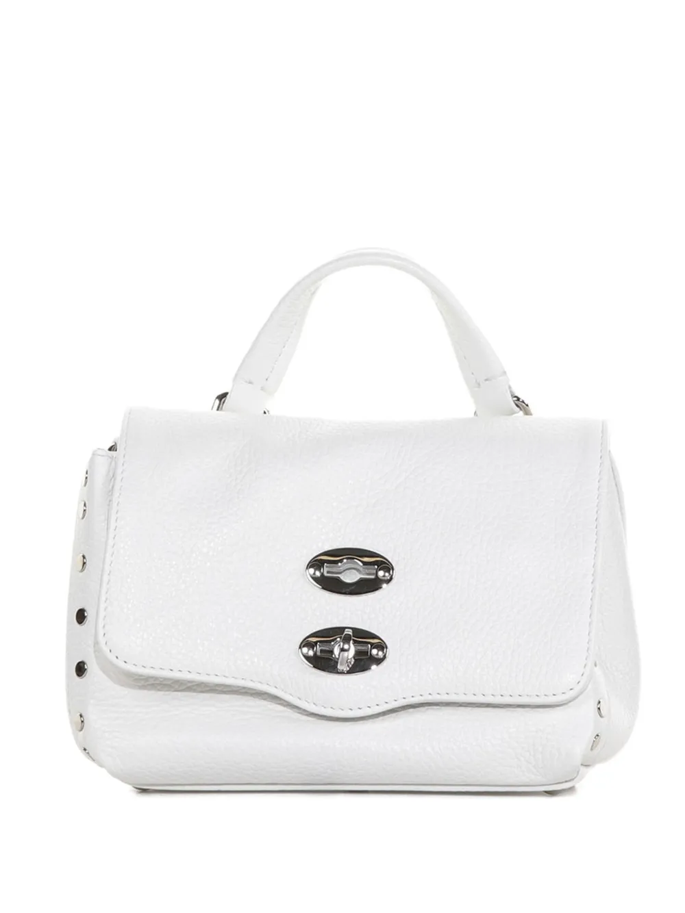 

Сумка-шоппер Postina Baby с ручкой сверху, украшенная заклепками Zanellato, белый