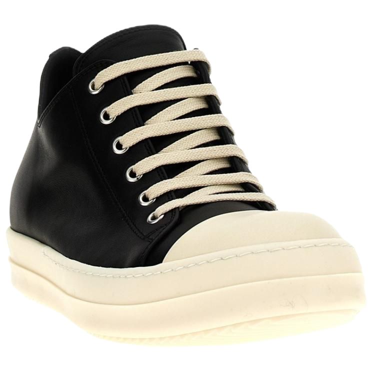 RICK OWENS Кроссовки RO Low top Skateboard Shoes женские черно-белые — фото 4