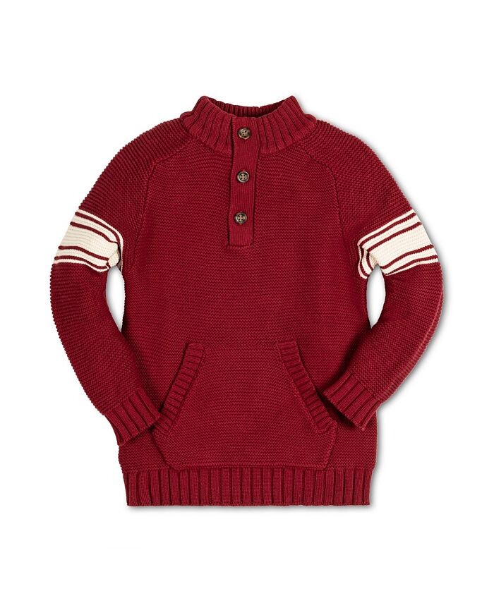 

Свитер реглан с длинными рукавами и карманом канга для маленьких мальчиков, для новорожденных Hope & Henry, красный