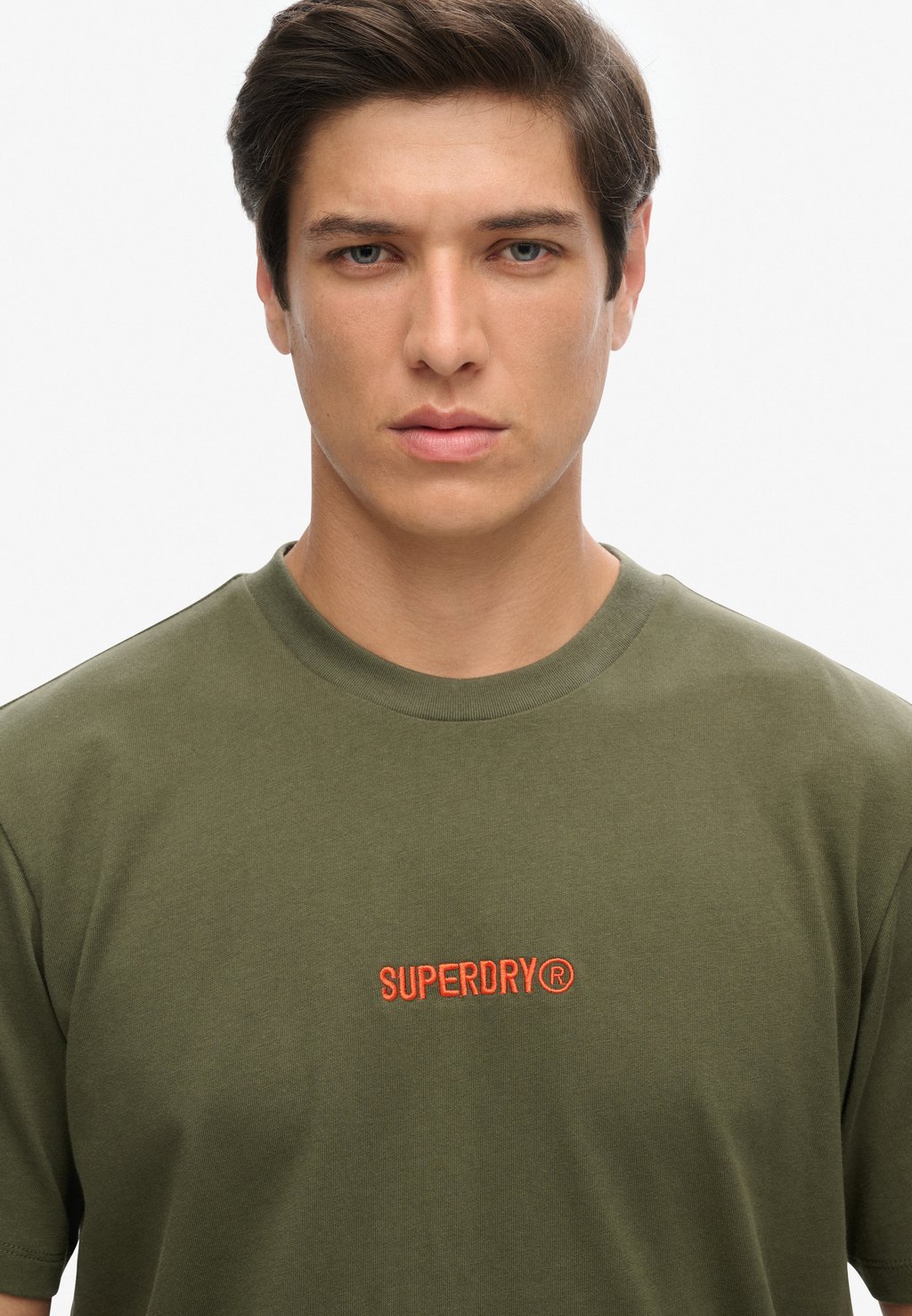 

Базовая футболка MICRO LOGO GRAPHIC LOOSE Superdry, хаки