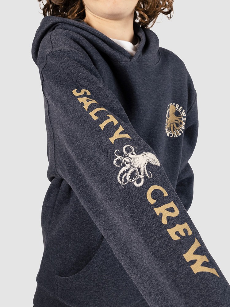 Толстовка Salty Crew Tentacles Kids Hoodie, navy heather — фото 4