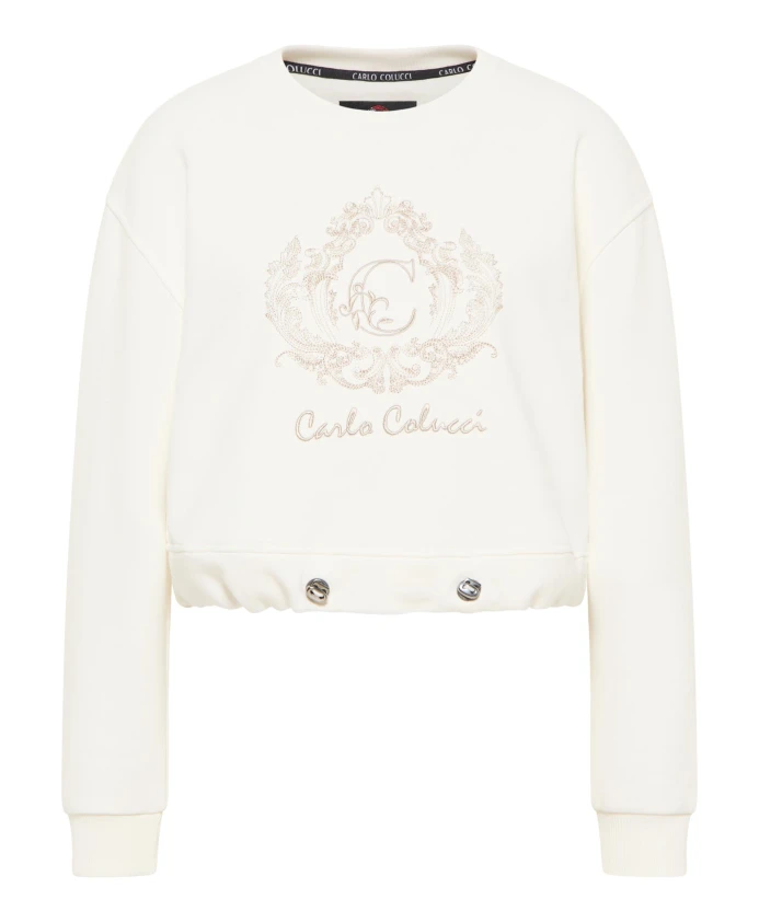 

Уникальная толстовка оверсайз Carlo Colucci, белый