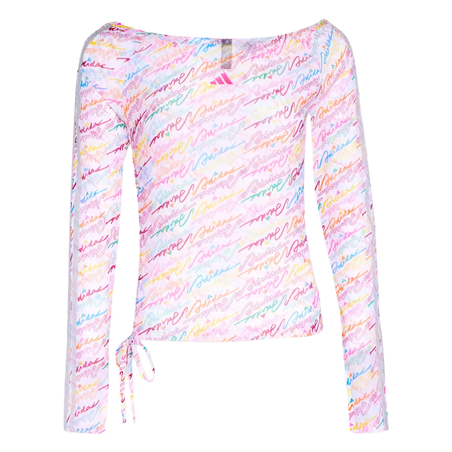 Adidas Футболка для танцев Women's White Boat Neck Moderate