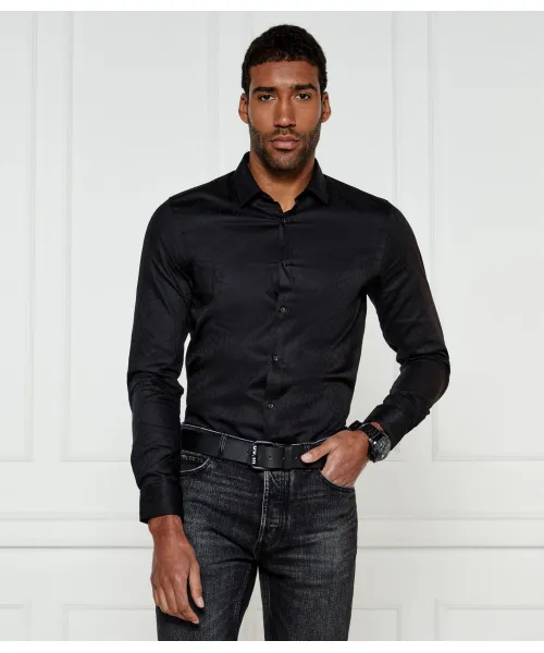 

Рубашка Elisha02 Slim fit Hugo, черный