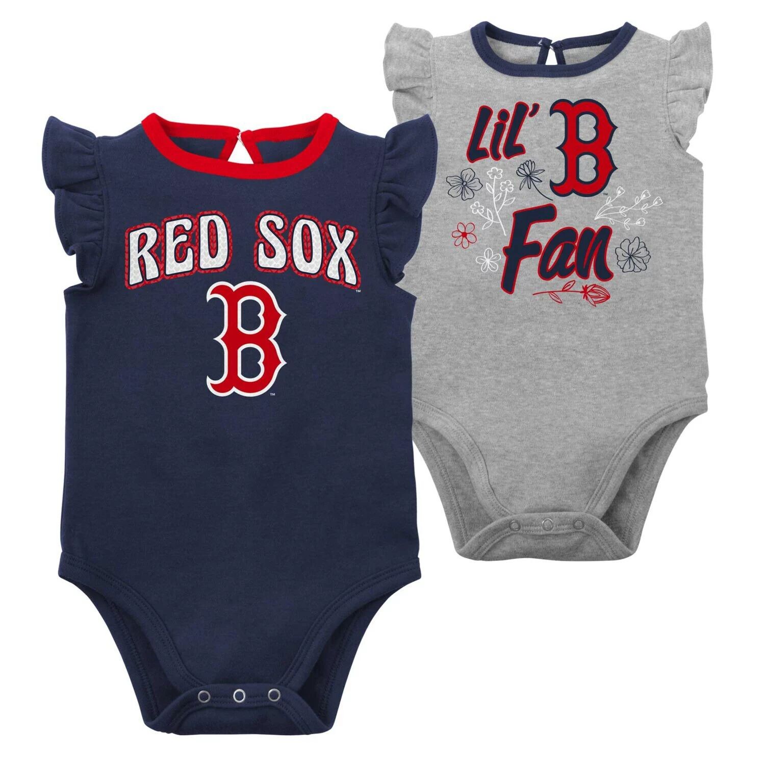 

Комплект из двух боди Infant Navy/Heather Grey Boston Red Sox Little Fan Outerstuff