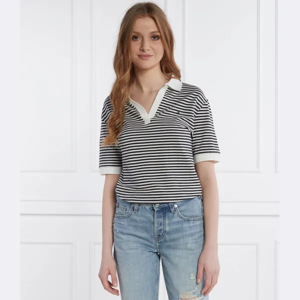 Рубашка-Поло свободного кроя из лиоцелла Tommy Hilfiger, синий — фото 2