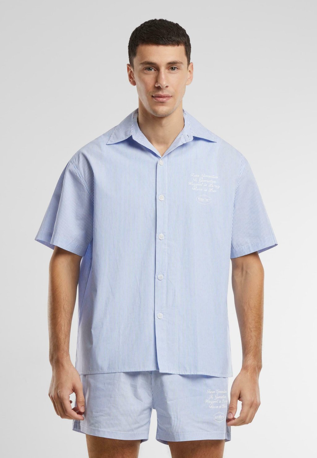 

Рубашка SHORT SLEEVE Another Cotton Lab, синий