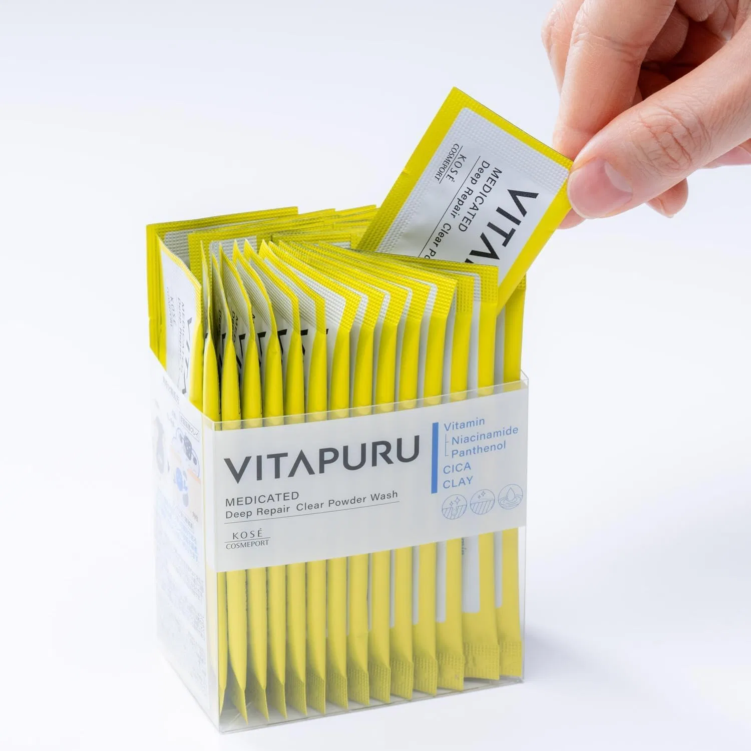 Очищающая пудра для лица Kunutonn Vitaple Deep Prepare Clear Powder Wash, 30 пакетиков, набор 3 шт. — фото 2