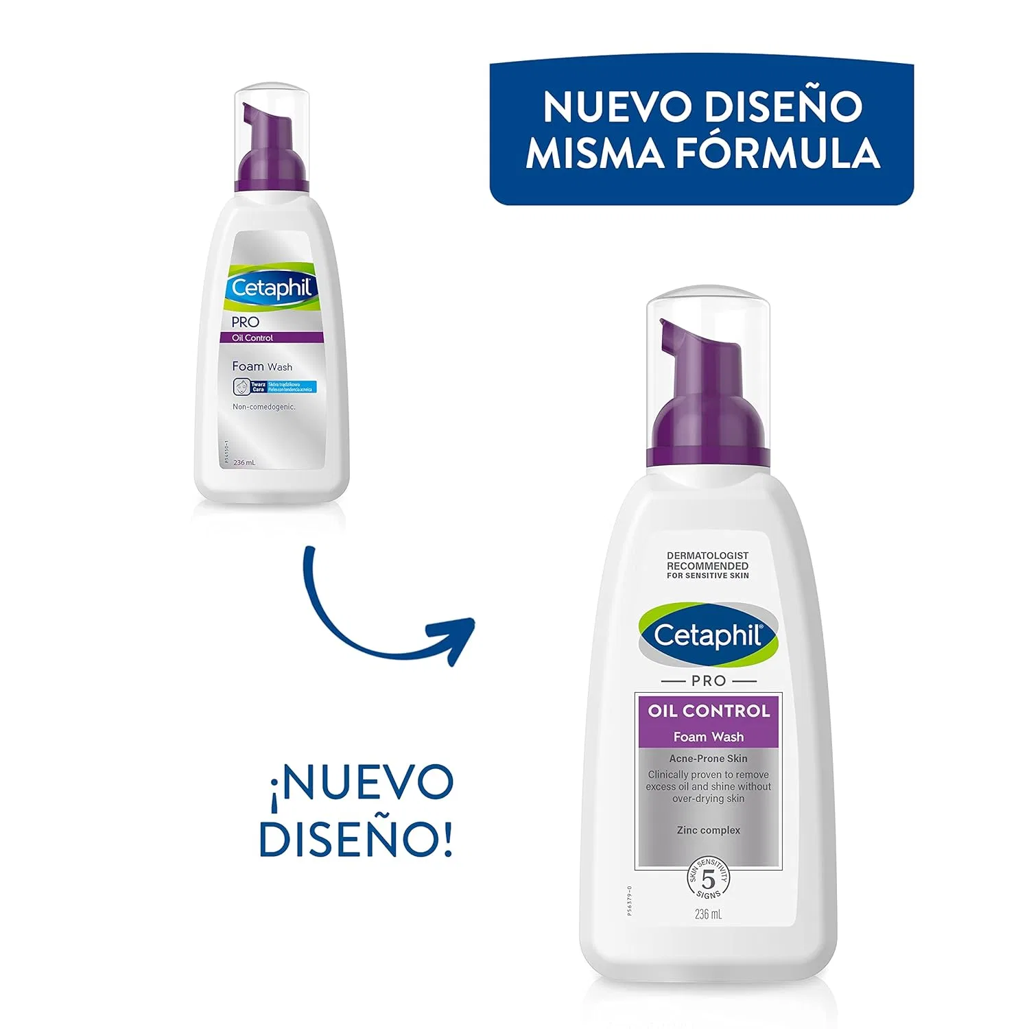 Гель для умывания Cetaphil — Очищающая пенка для лица «Pro Oil Control» от, 236 мл — фото 4