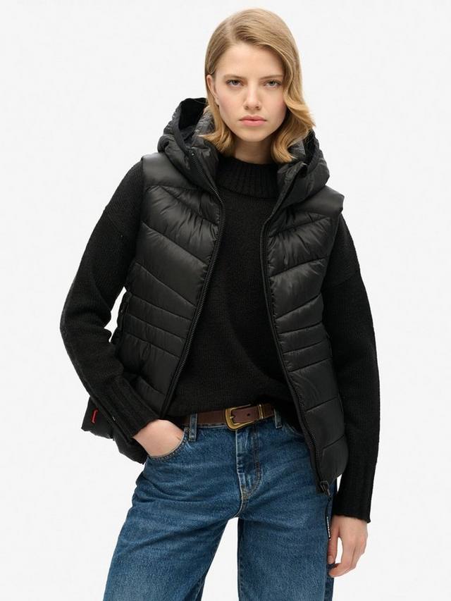 

Жилет с капюшоном на подкладке fuji Superdry, черный