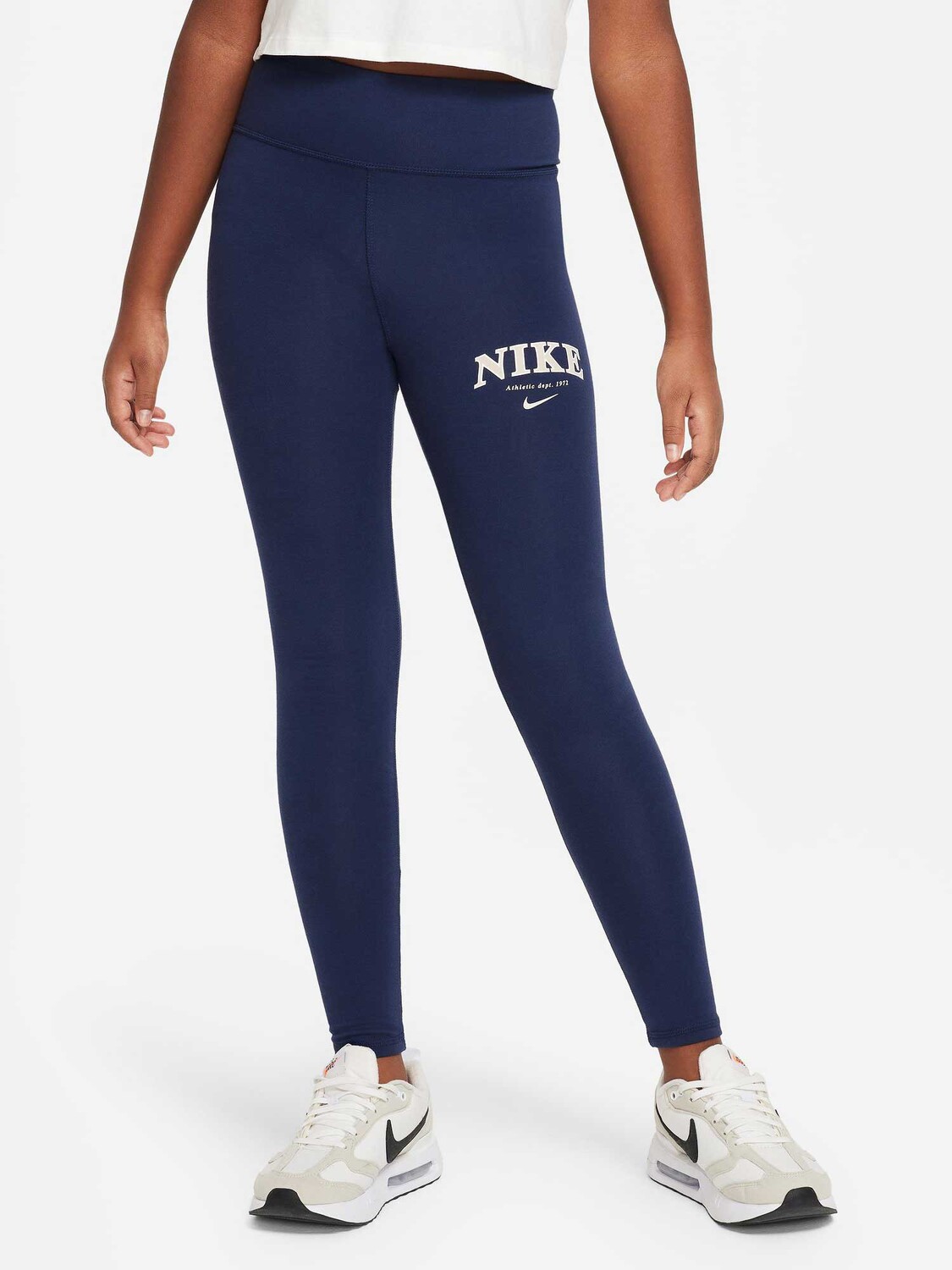 

Тайтсы Nike G NSW FAV TREND HW LGGNG PRNT, синий
