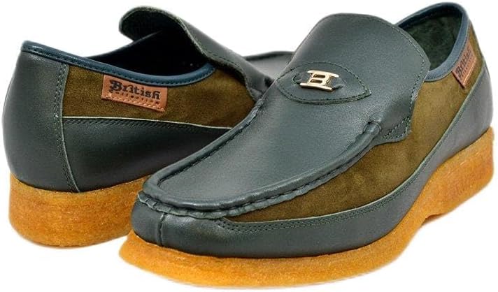 

British Collection Power 1 Leather Slip On Shoes [777-20 - 777-24], зеленый