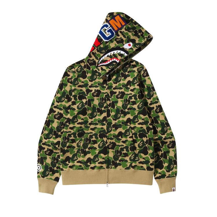 

Худи BAPE ABC Camo Shark Full Zip Hoodie, Green