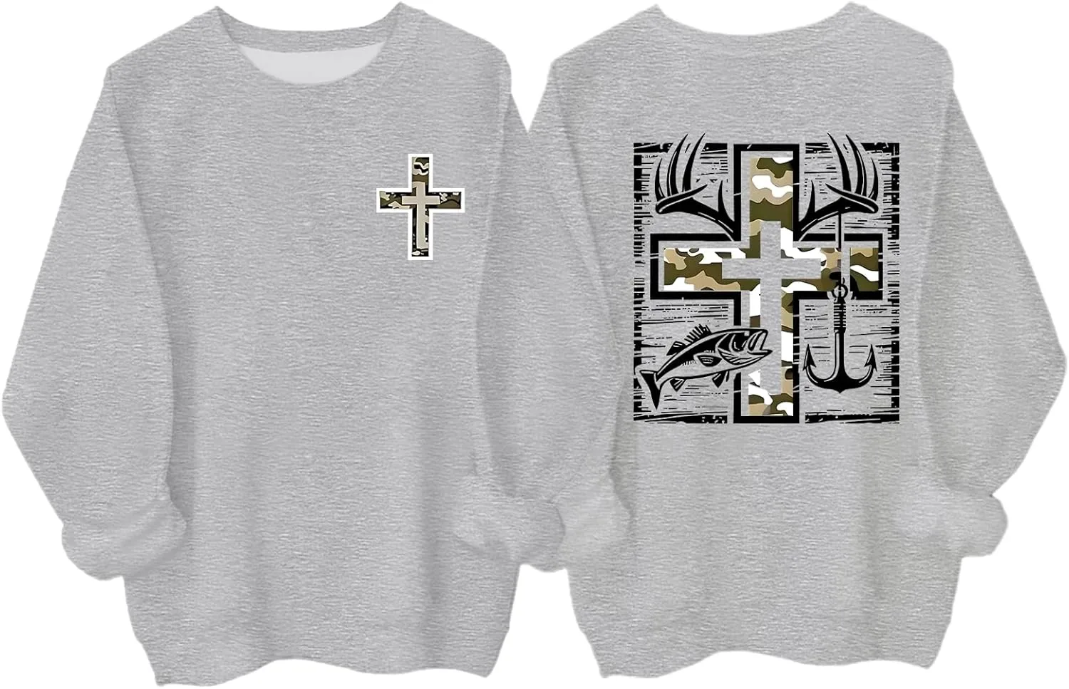 

Винтажный свитшот с оленем и лесным пейзажем, камуфляжный худи для охоты и рыбалки