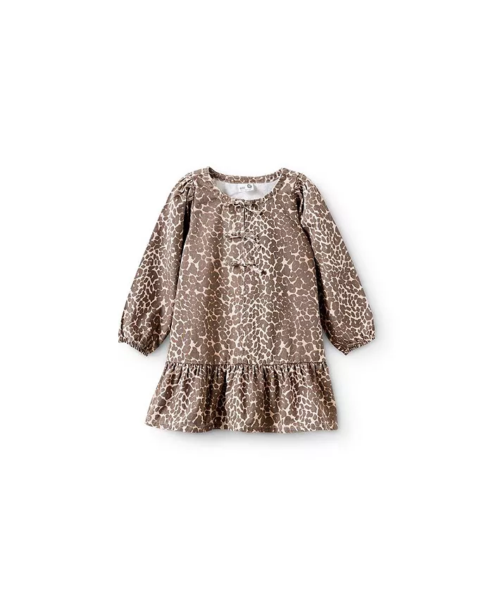 

Маленькие девочки Little/Big Betty платье деним с бантом спереди Cotton On, мультиколор