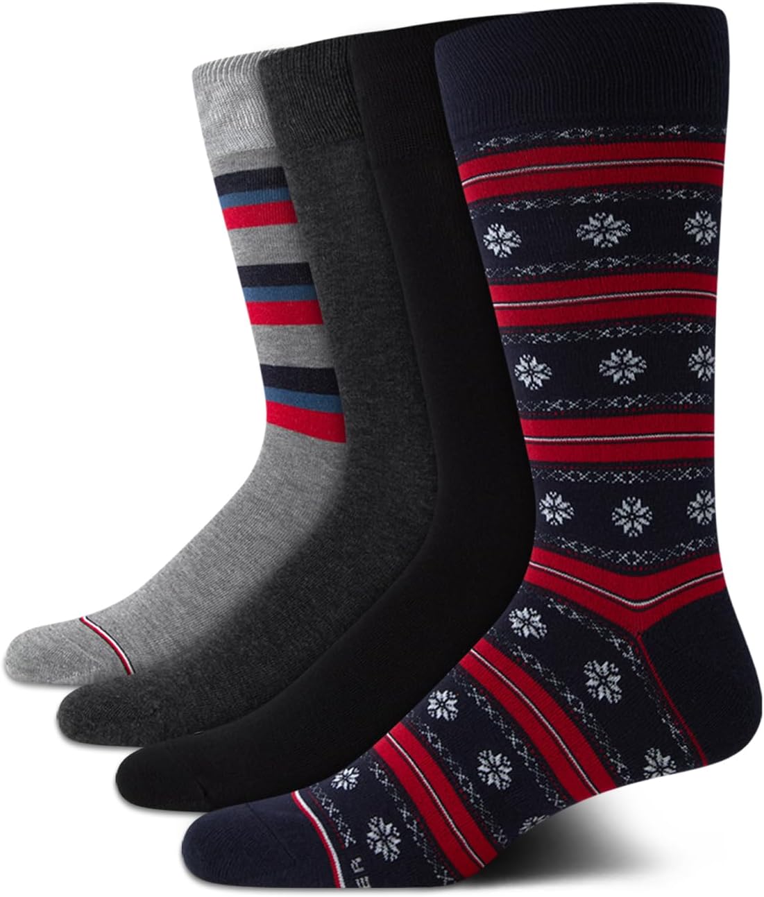 

Мужские носки Tommy Hilfiger под пошив - 4 пары легких, мягких, из хлопковой смеси, носков - удобные, эластичные, для мужчин, Navy Assorted