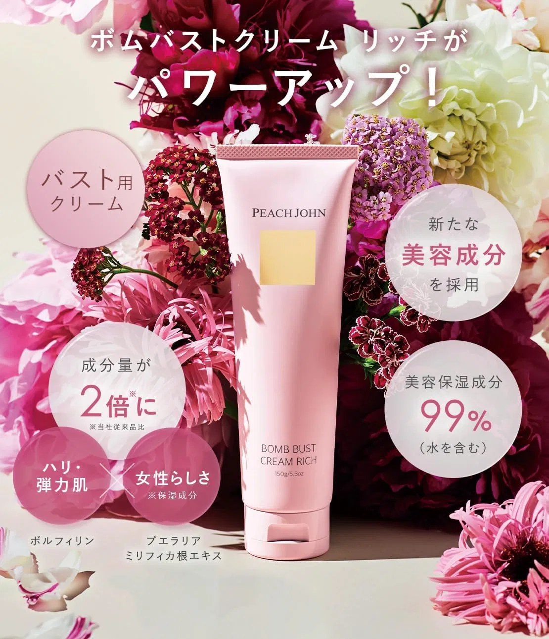 Крем для бюста Bomb Bust Cream Rich Peach John 50 г — фото 2