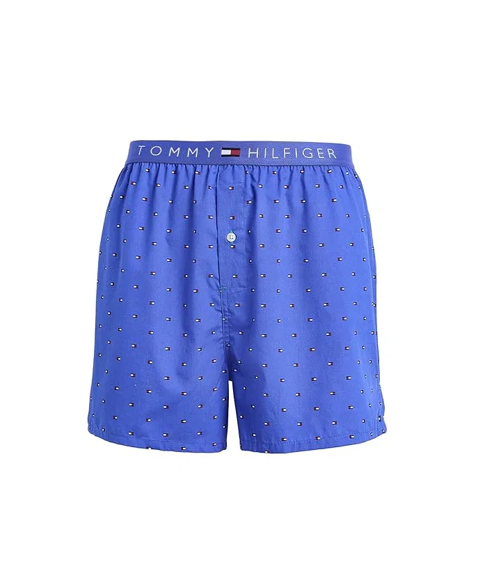 Боксеры Tommy Hilfiger Woven Boxer, Dazzling Blue Micro Flag