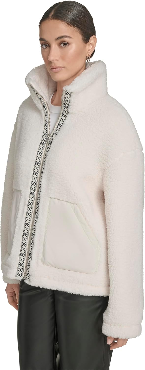 Женская куртка Levi's Sherpa Teddy (стандартные и большие размеры), New Almond — фото 3
