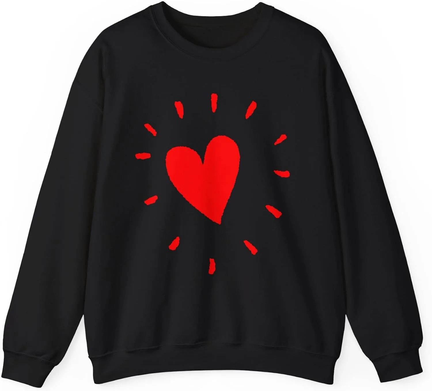 Свитшот с ручной росписью сердца, Unisex Cotton Shirt