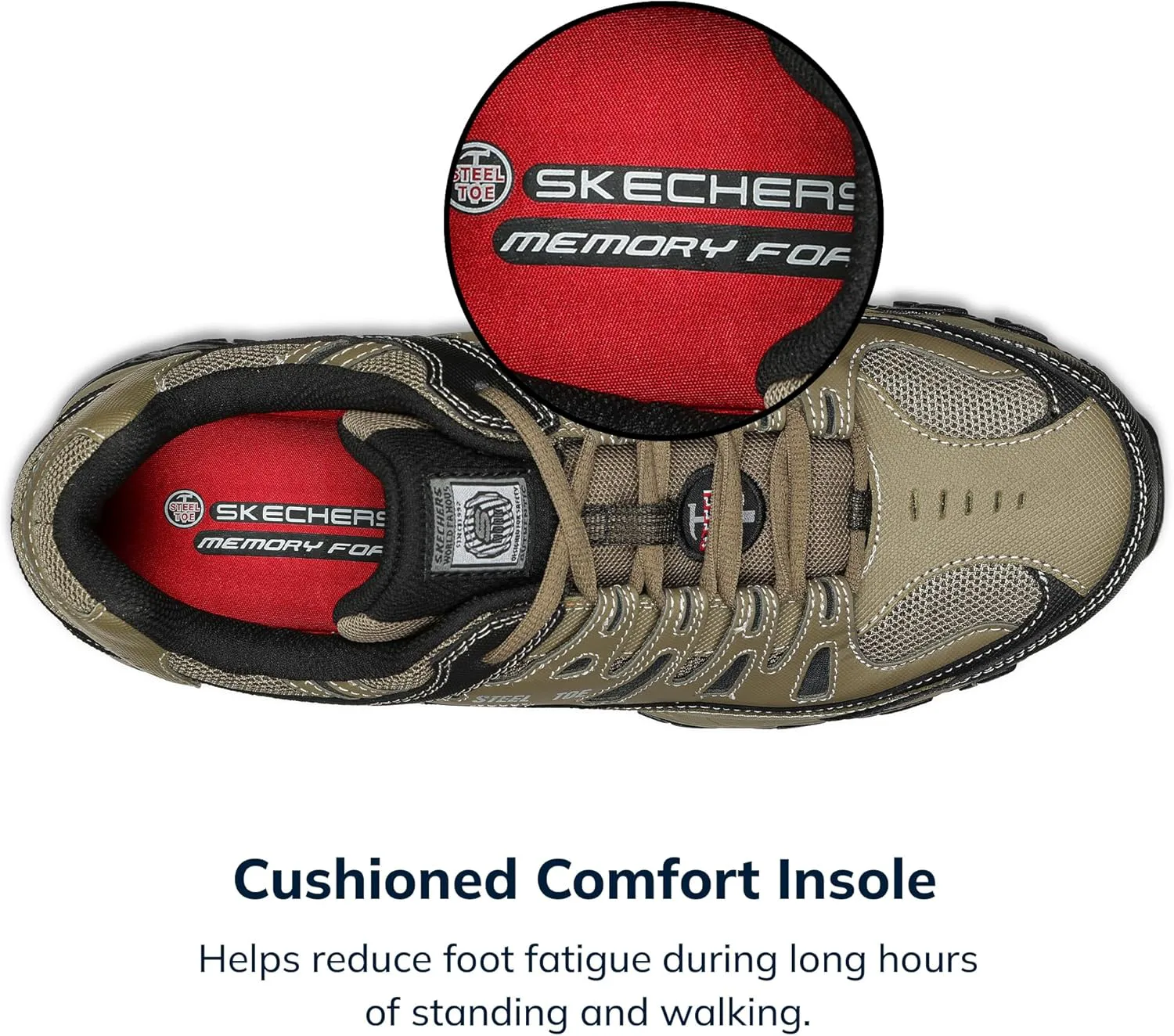 Мужские защитные туфли Skechers Cankton с стальным носком, черный — фото 4