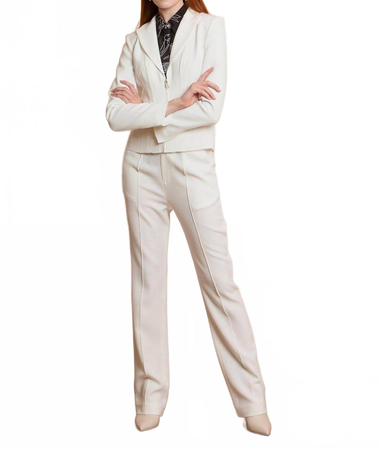 

Брюки-клеш белые JESSIE LIU