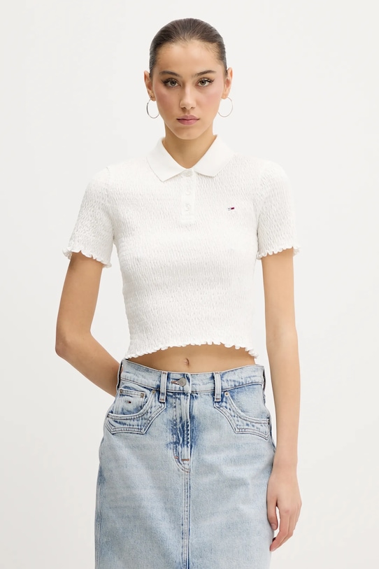 

Поло Tommy Jeans, белый