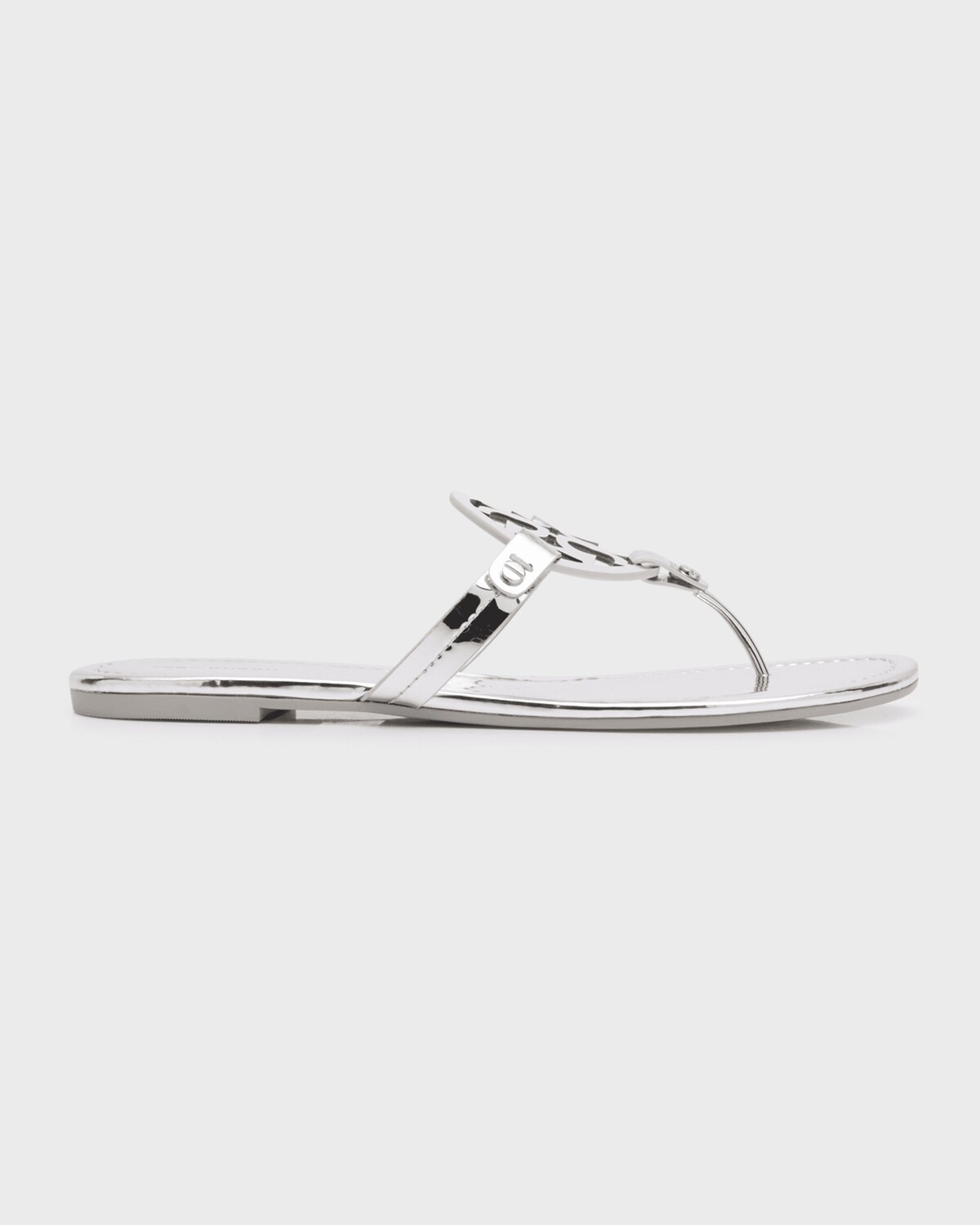 Сандалии Miller с металлизированным логотипом Tory Burch, цвет Argento