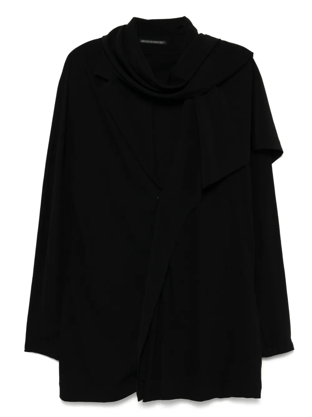 

Блейзер с воротником-шарфом Yohji Yamamoto, черный